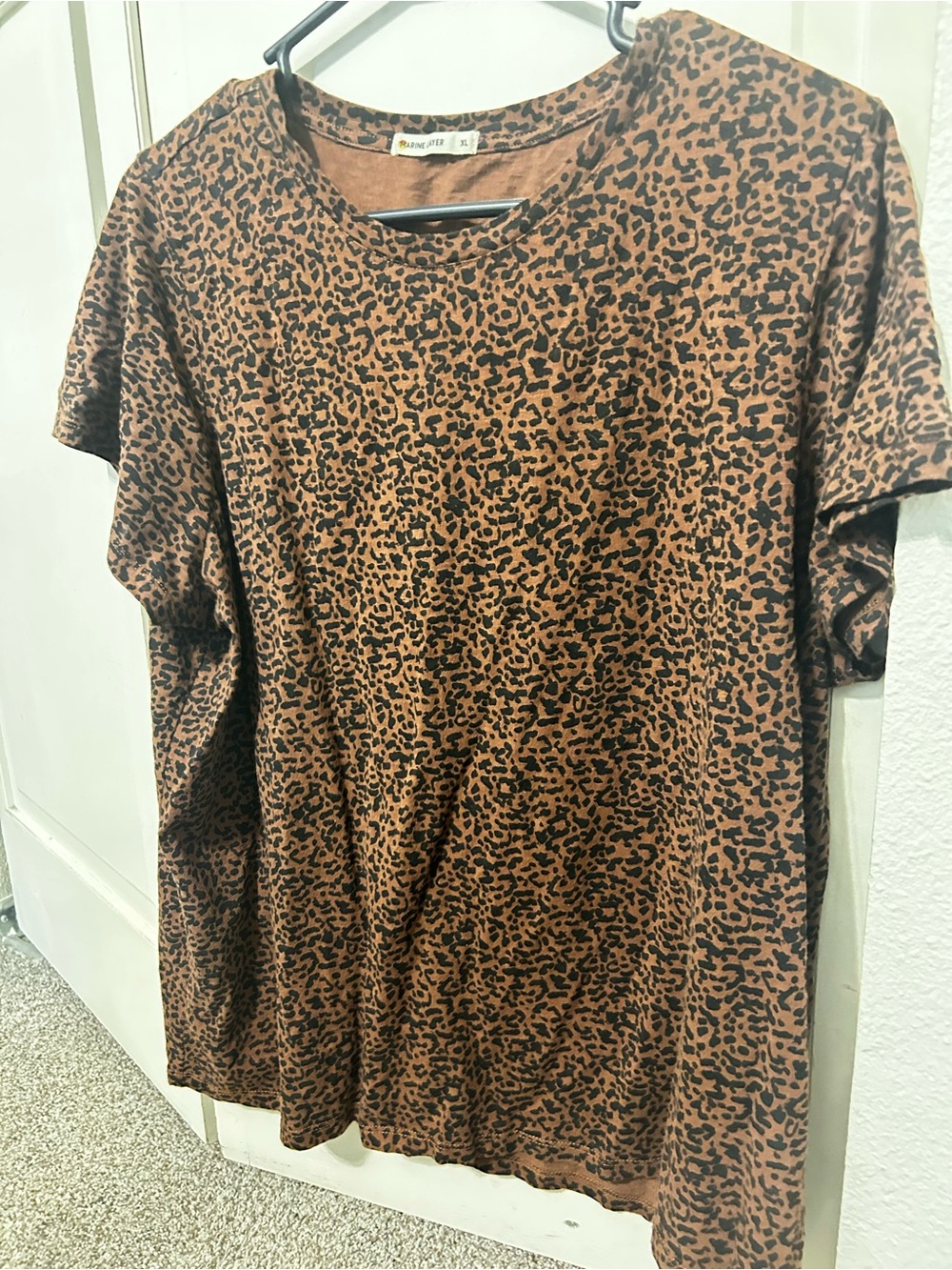 Marine Layer Leopard Print Crewneck T-Shirt